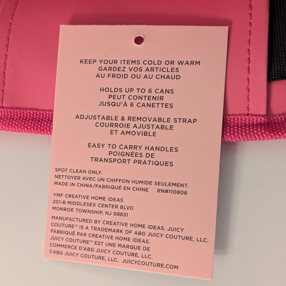 NWT Juicy Couture Large Insulated Tote/Shoulder/Crossbody Lunch/Snack Bag/Box - Picture 14 of 16